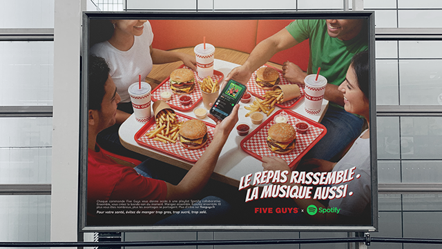 CAMPAGNE DE COLLAB: FIVE GUYS x SPOTIFY